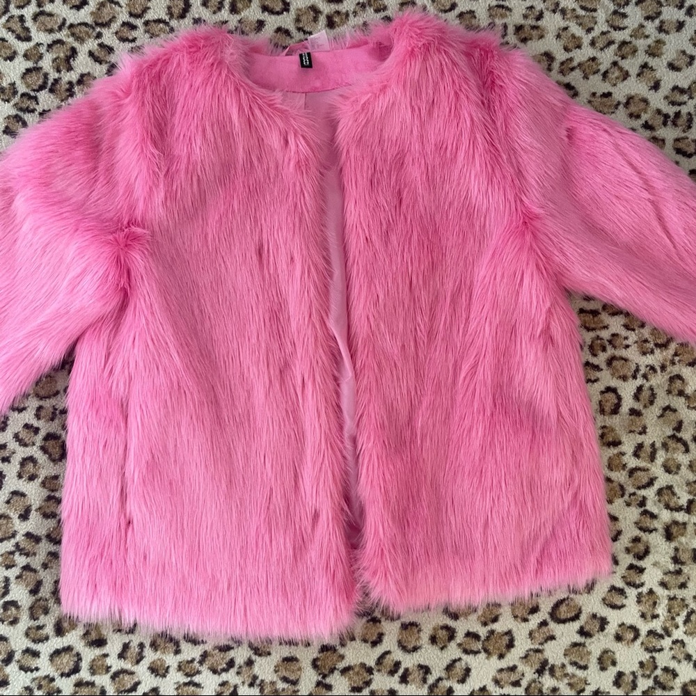 H&M Pink Fur Jacket